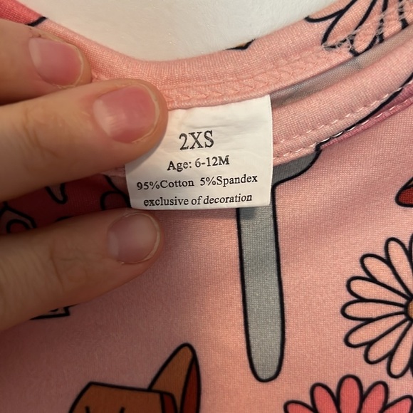 Pink Western Baby Girl Dress 6/12M - Picture 5 of 6